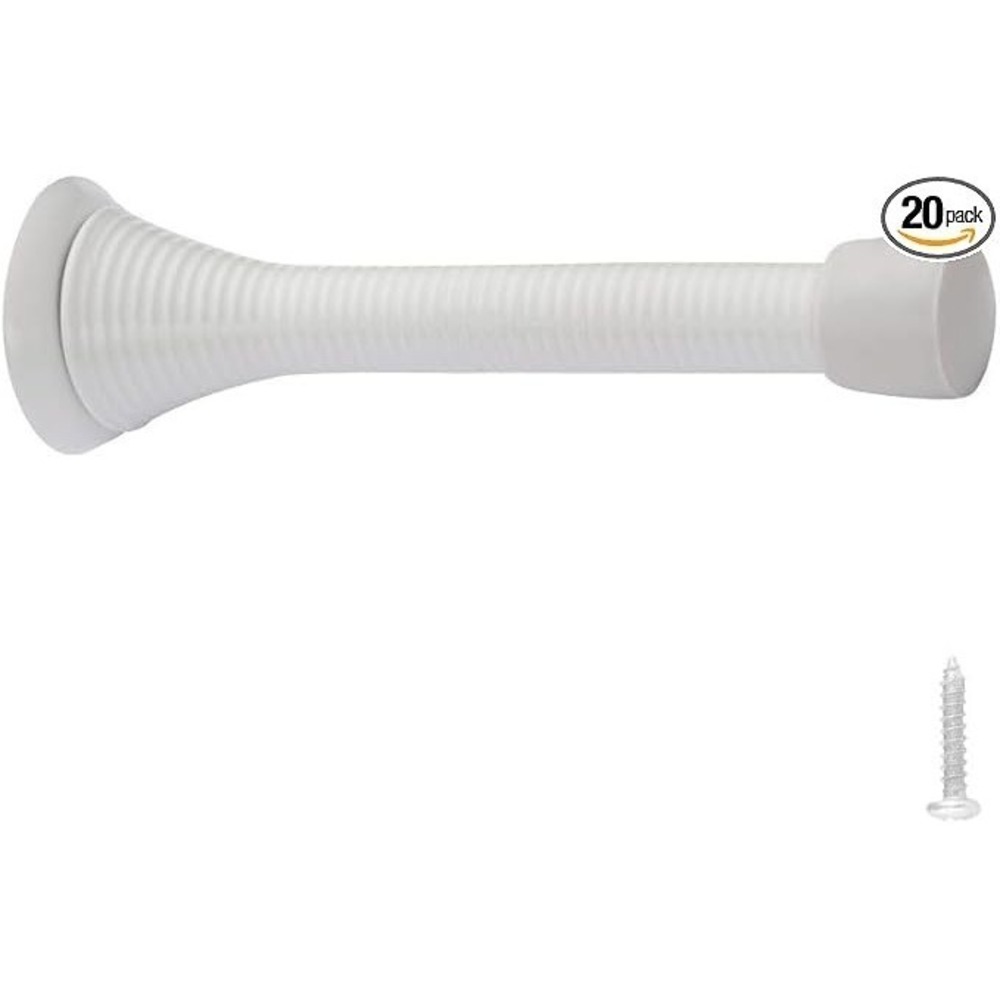 Design House Spring Door Stop in White 20 Pack Metal White - NEW!